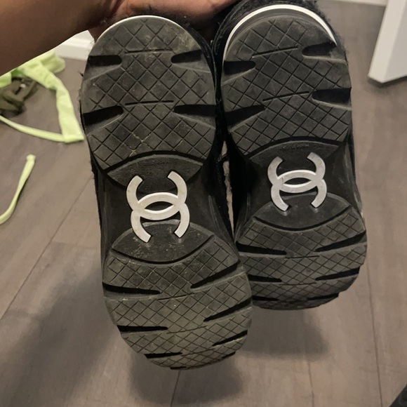Chanel trainers/ sneakers black size 38 - Picture 2 of 2